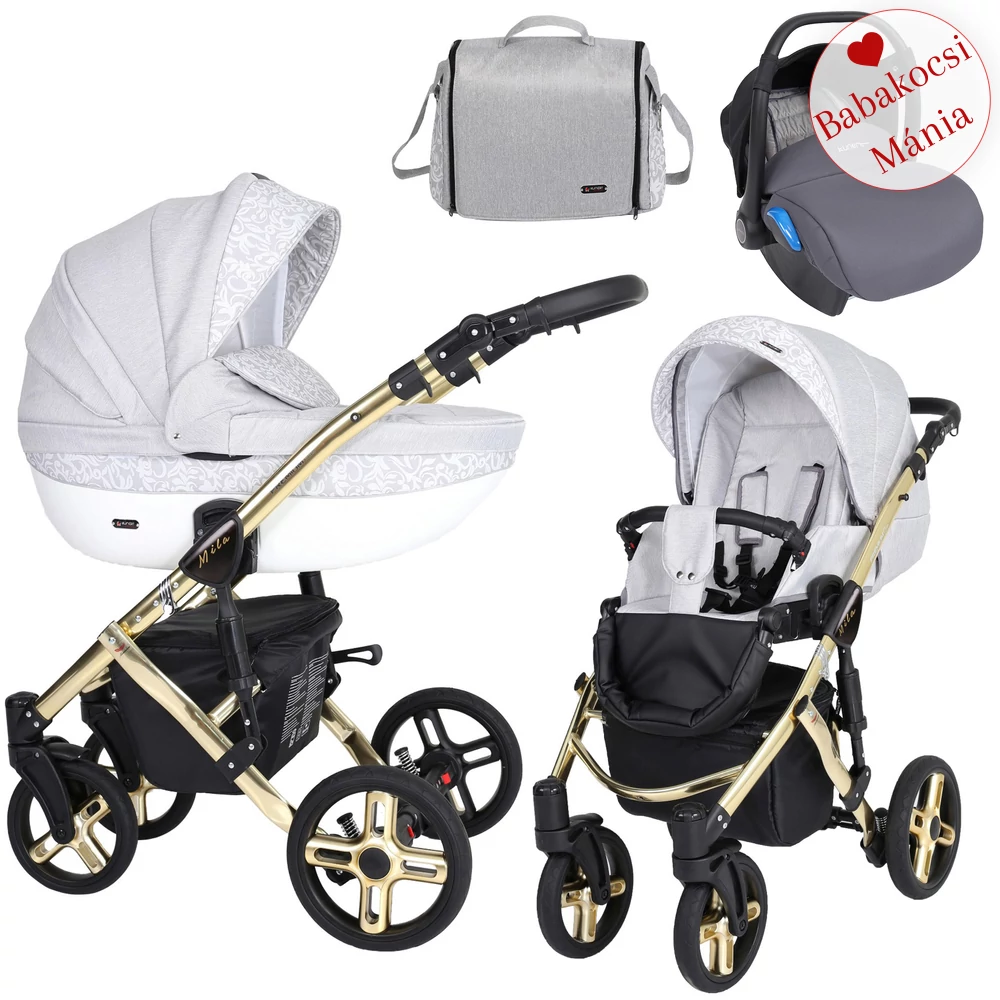 Babakocsi - Kunert Mila Premium Class 3in1 - Szürke indás