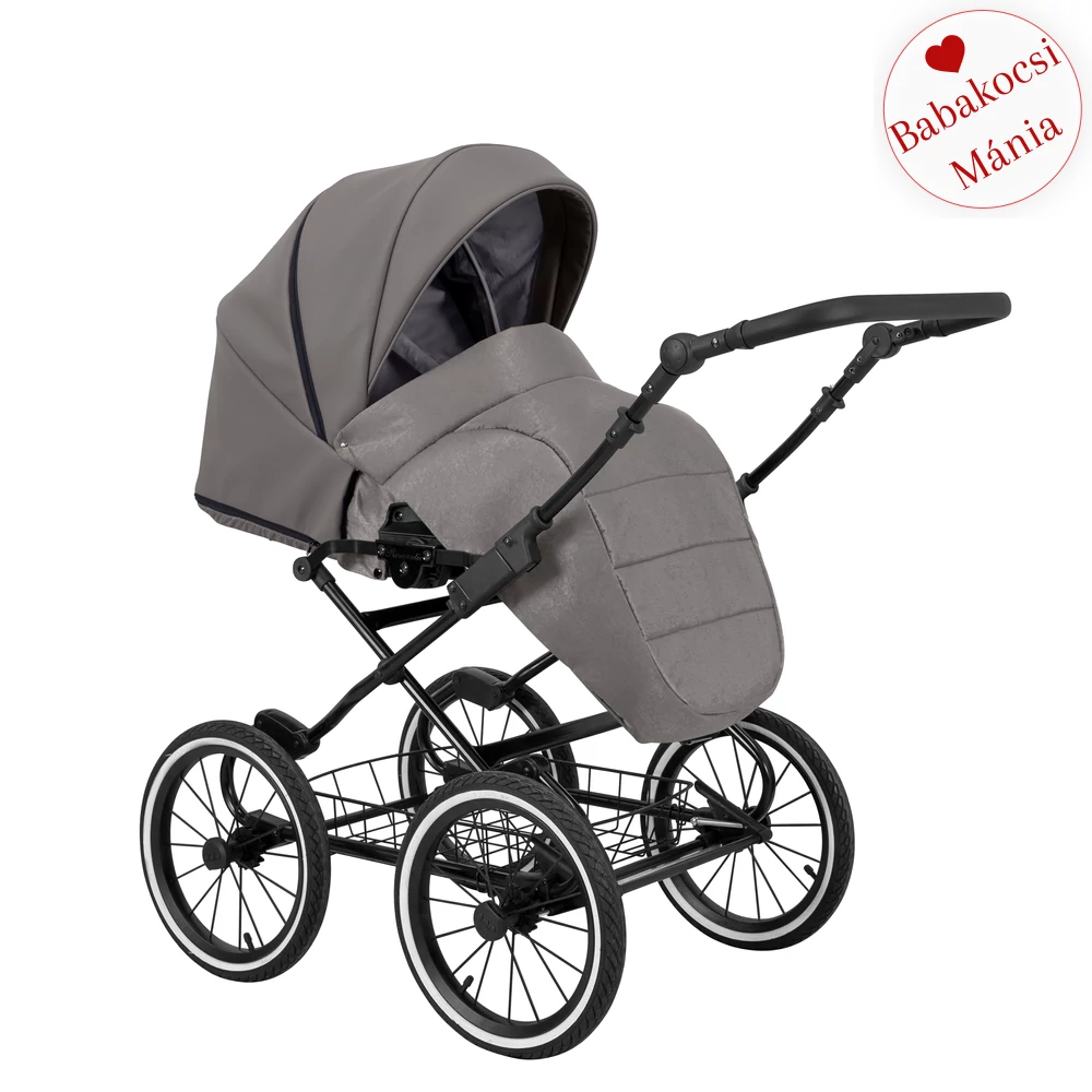 Babakocsi - Kunert Romantic 3in1 - fekete vázzal - 10 eco bőr