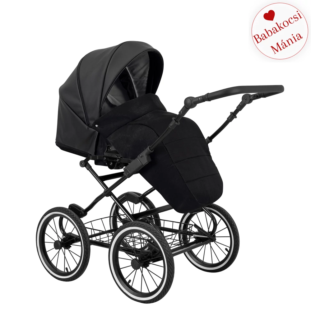Babakocsi - Kunert Romantic 3in1 - fekete vázzal - 11 eco bőr