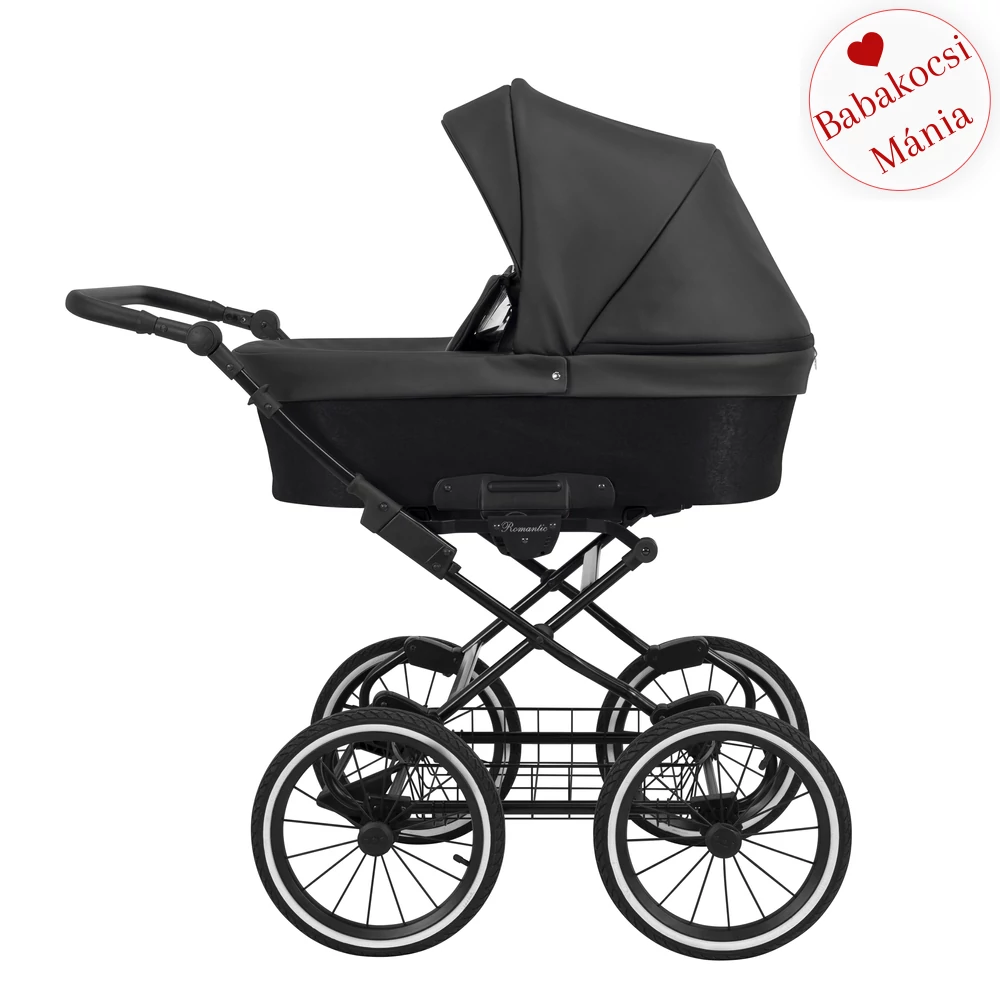 Babakocsi - Kunert Romantic 3in1 - fekete vázzal - 11 eco bőr