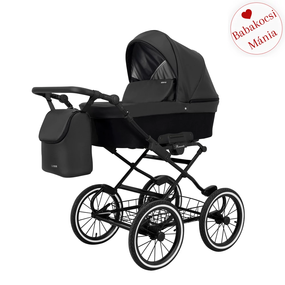 Babakocsi - Kunert Romantic 3in1 - fekete vázzal - 11 eco bőr