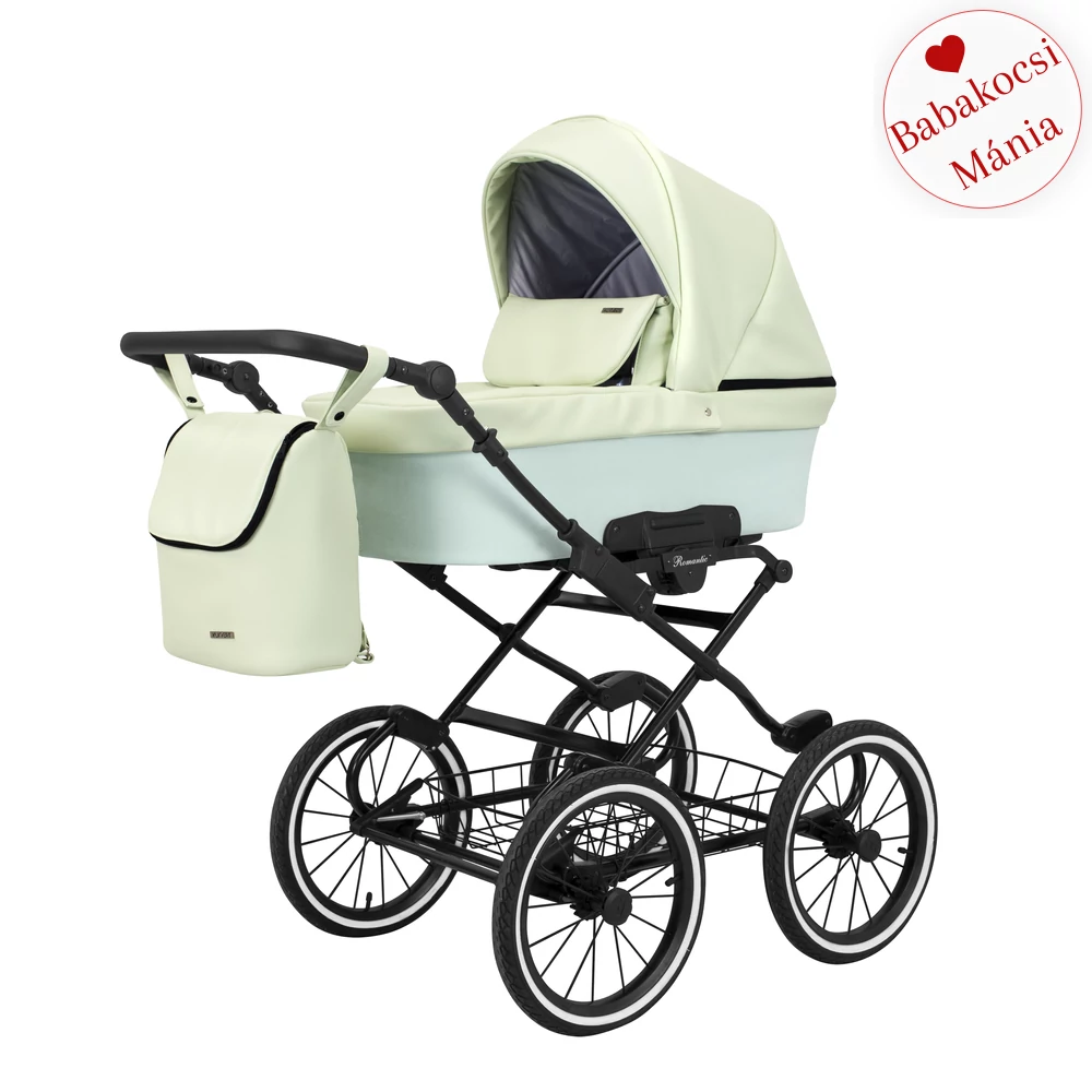 Babakocsi - Kunert Romantic 2in1 - fekete vázzal - 13 eco bőr