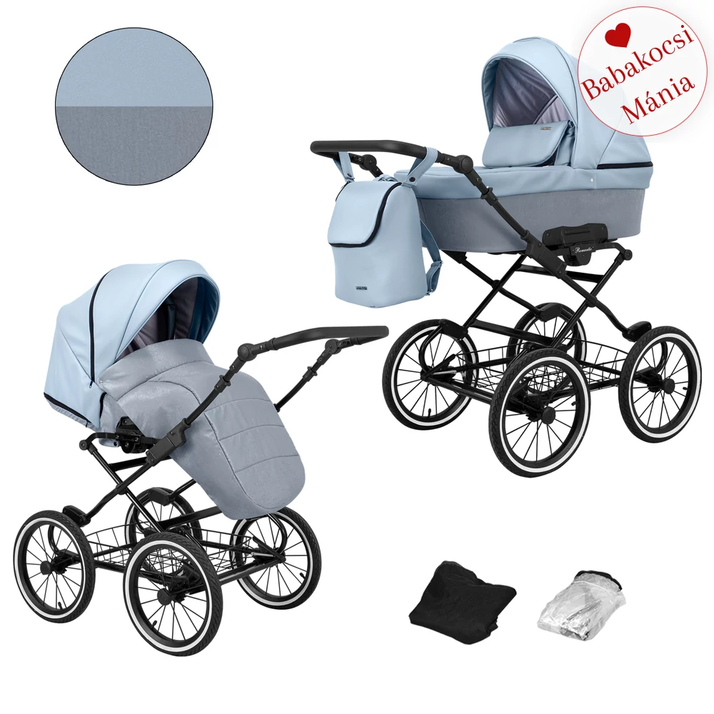 Babakocsi - Kunert Romantic 3in1 - fekete vázzal - 14 eco bőr