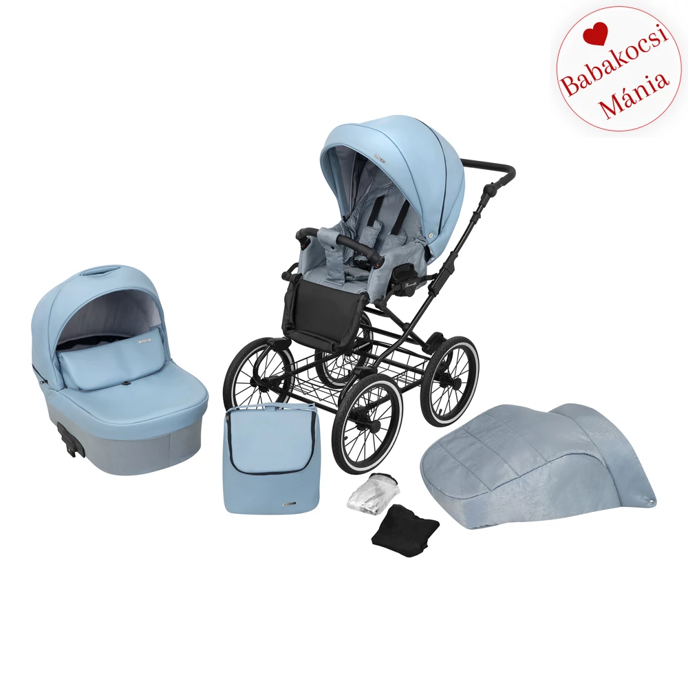 Babakocsi - Kunert Romantic 3in1 - fekete vázzal - 14 eco bőr
