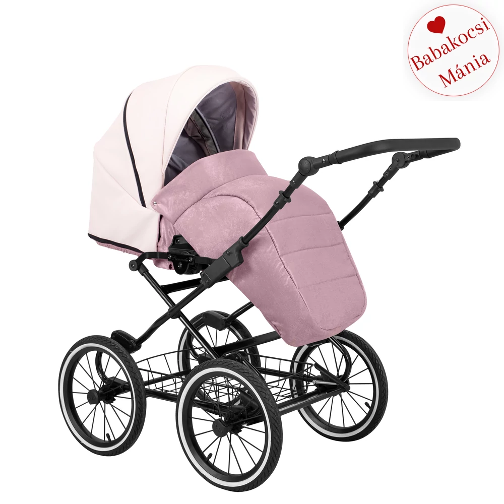 Babakocsi - Kunert Romantic 3in1 - fekete vázzal - 15 eco bőr