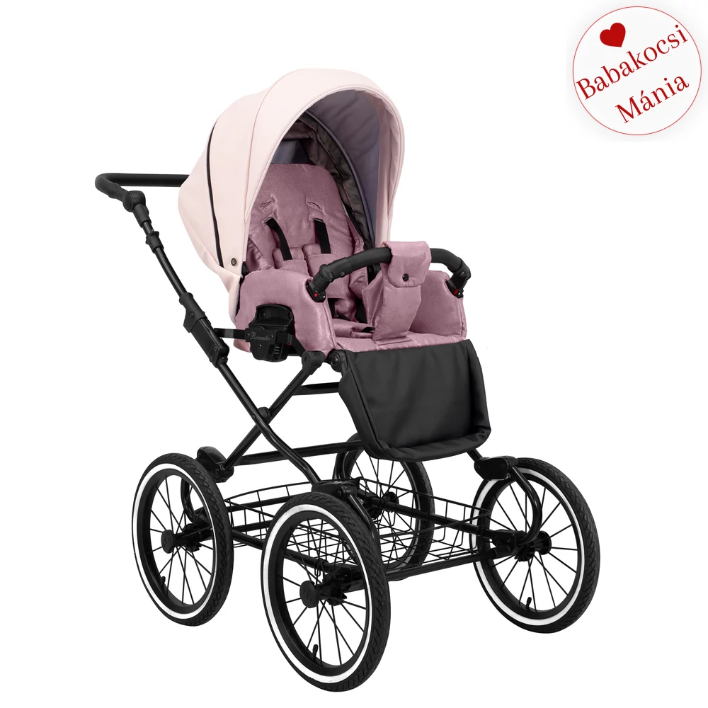Babakocsi - Kunert Romantic 3in1 - fekete vázzal - 15 eco bőr