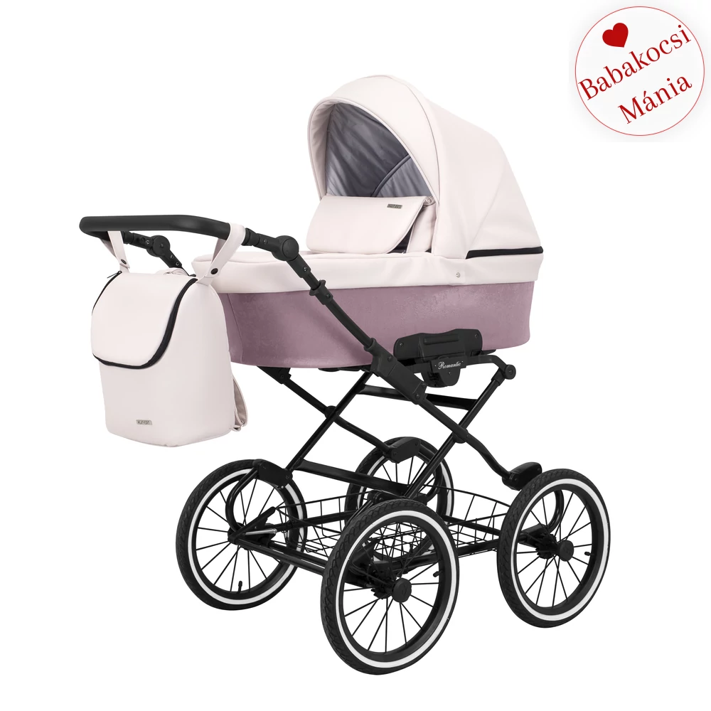 Babakocsi - Kunert Romantic 3in1 - fekete vázzal - 15 eco bőr
