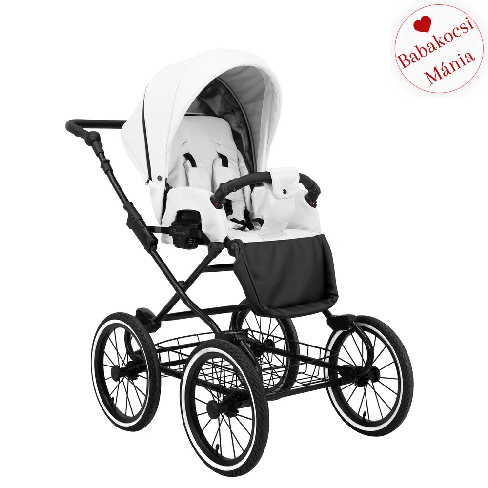 Babakocsi - Kunert Romantic 2in1 - fekete vázzal - 16 eco bőr