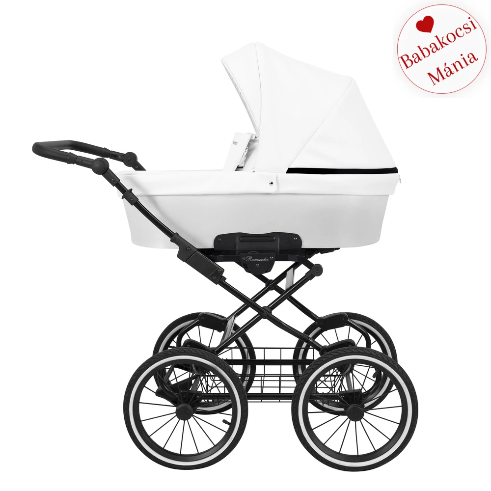 Babakocsi - Kunert Romantic 2in1 - fekete vázzal - 16 eco bőr