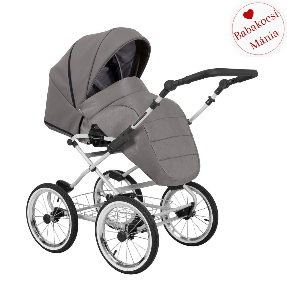 Babakocsi - Kunert Romantic 2in1 - szürke vázzal - 10 eco bőr