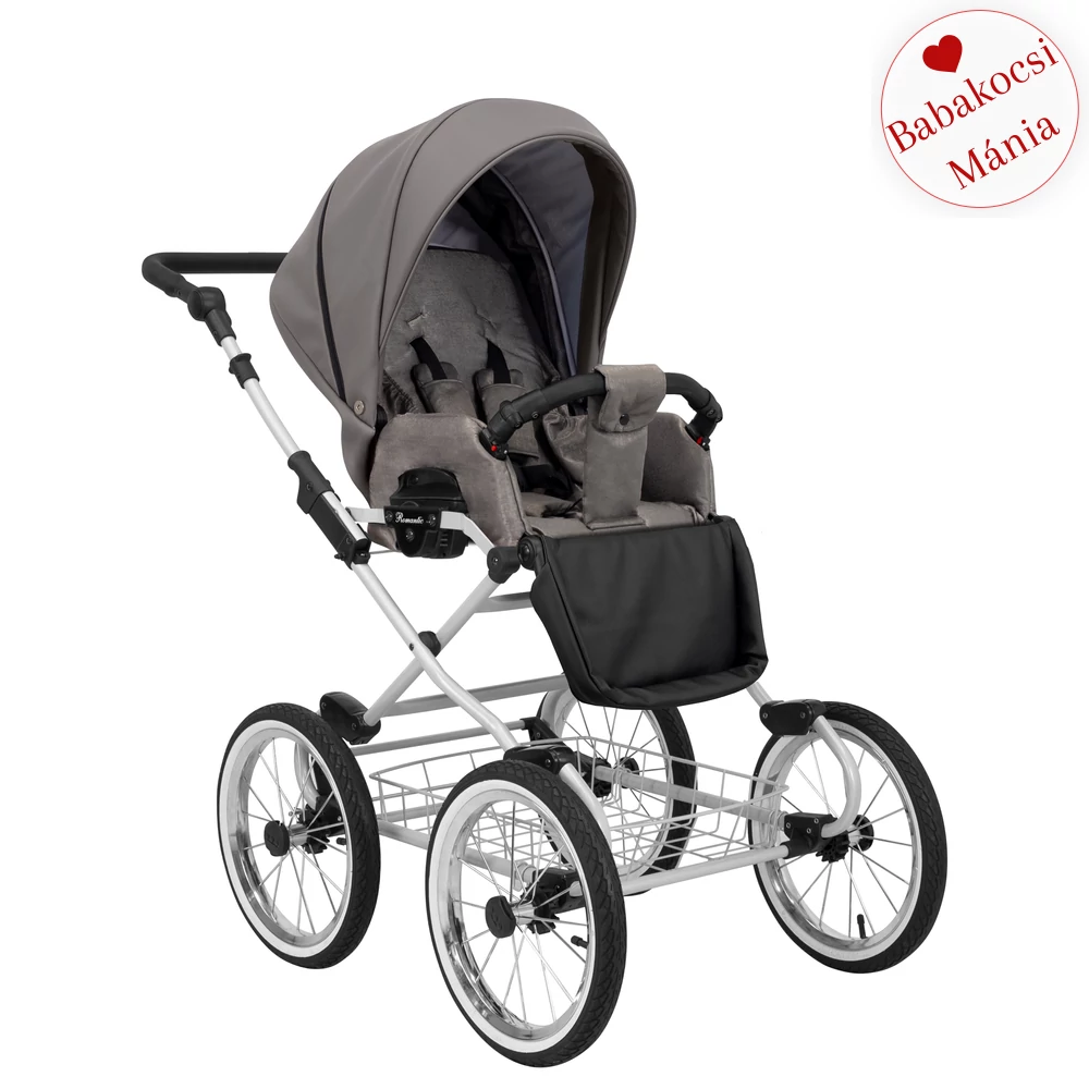Babakocsi - Kunert Romantic 2in1 - szürke vázzal - 10 eco bőr