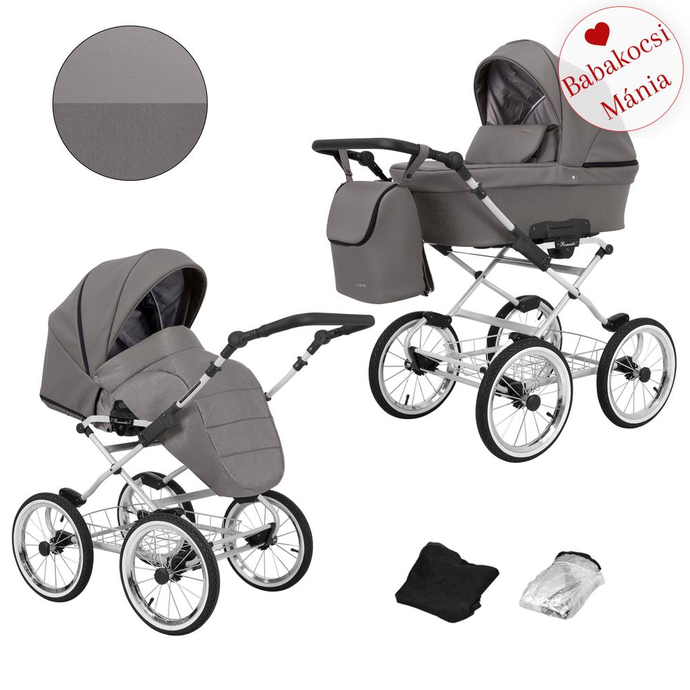 Babakocsi - Kunert Romantic 3in1 - szürke vázzal - 10 eco bőr