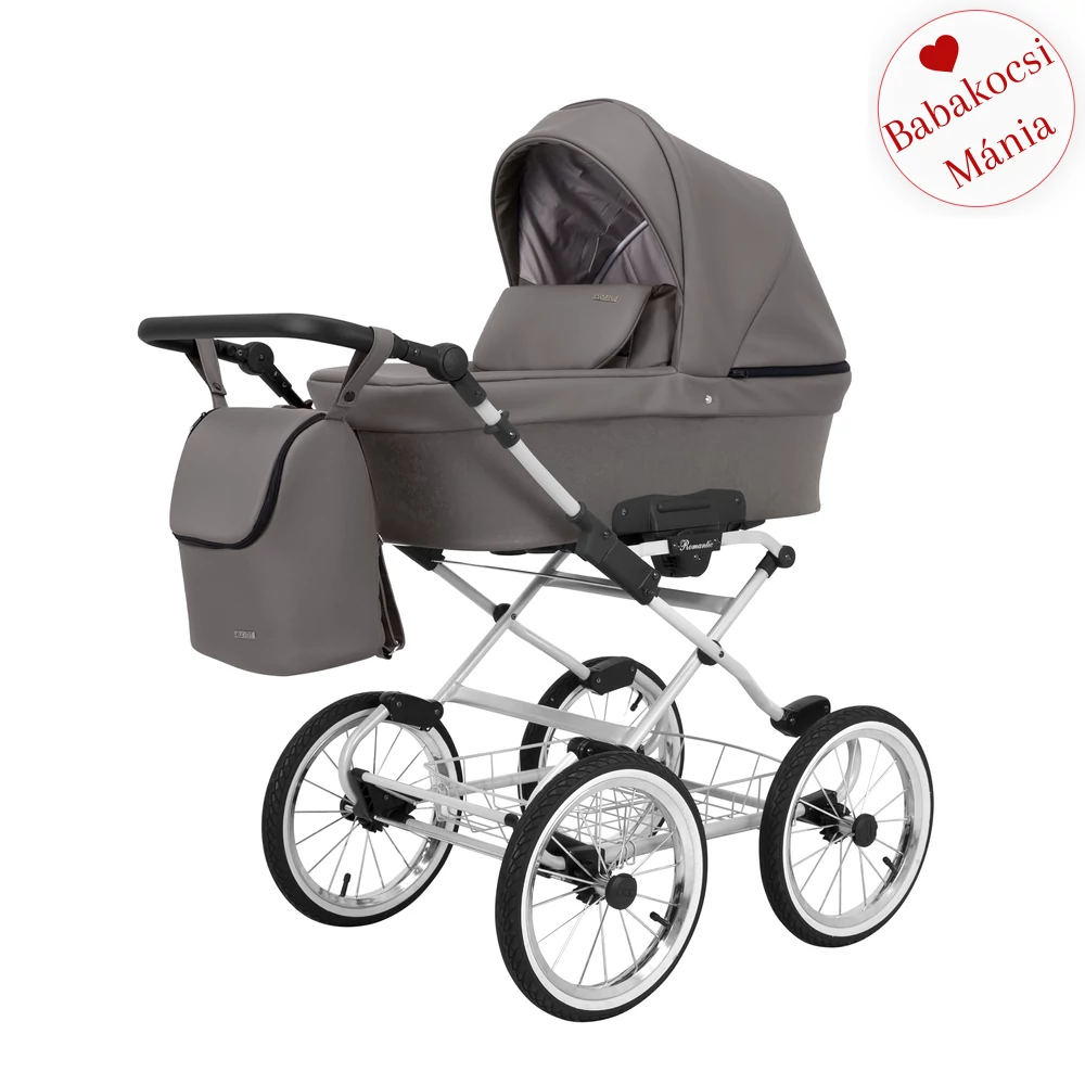 Babakocsi - Kunert Romantic 2in1 - szürke vázzal - 10 eco bőr