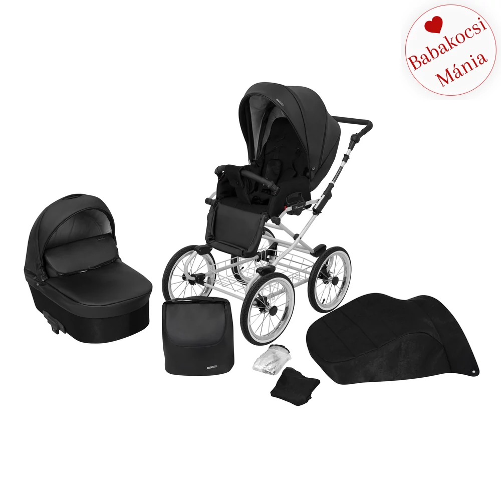 Babakocsi - Kunert Romantic 2in1 - szürke vázzal - 11 eco bőr