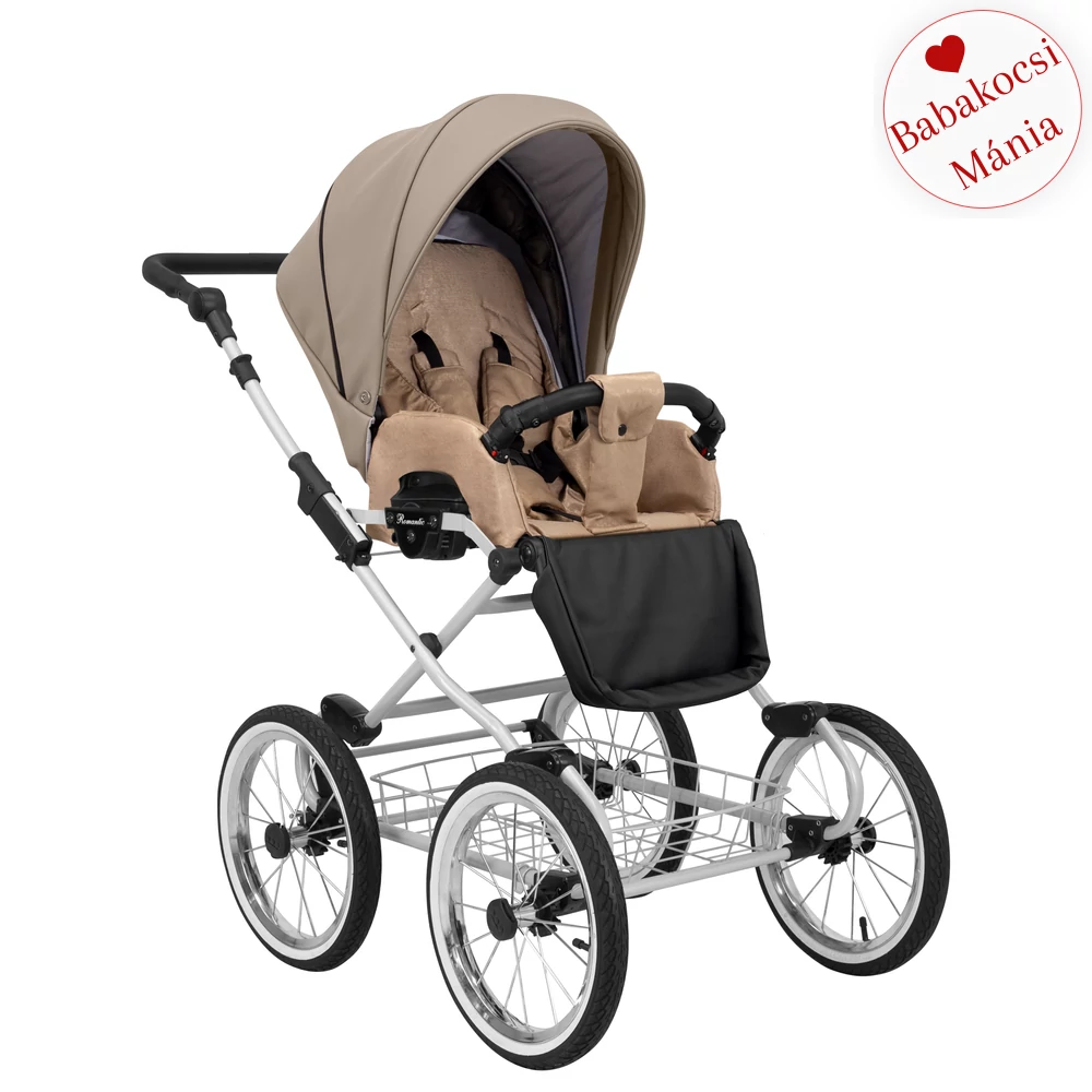Babakocsi - Kunert Romantic 2in1 - szürke vázzal - 12 eco bőr