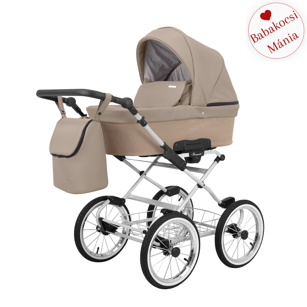 Babakocsi - Kunert Romantic 2in1 - szürke vázzal - 12 eco bőr