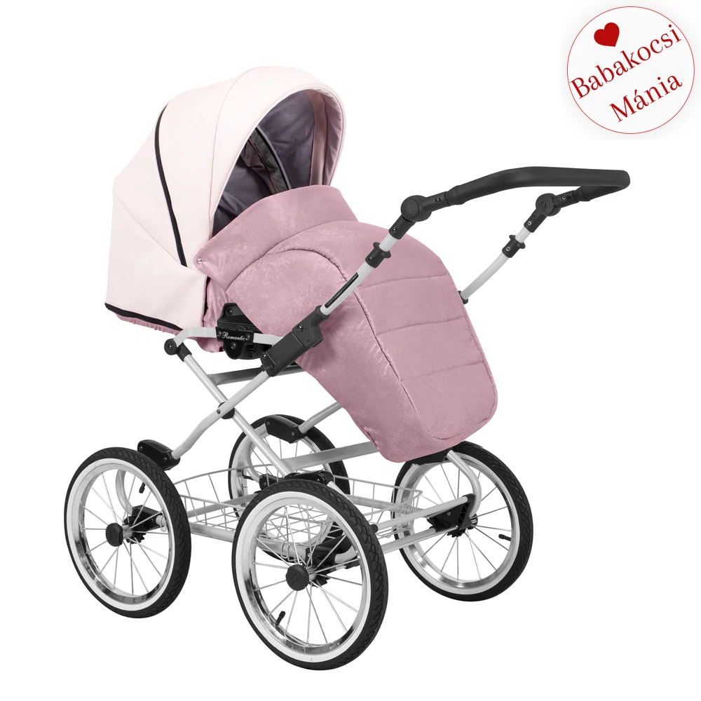 Babakocsi - Kunert Romantic 2in1 - szürke vázzal - 15 eco bőr