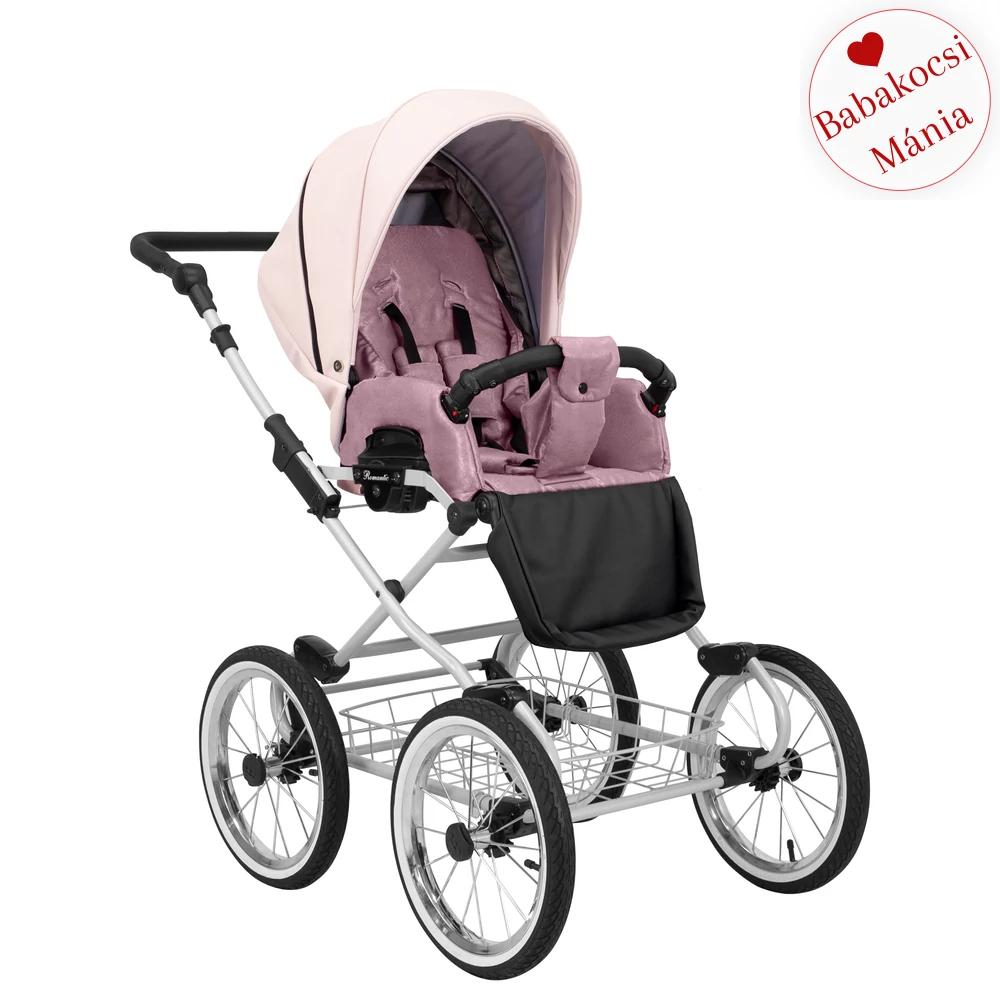 Babakocsi - Kunert Romantic 2in1 - szürke vázzal - 15 eco bőr