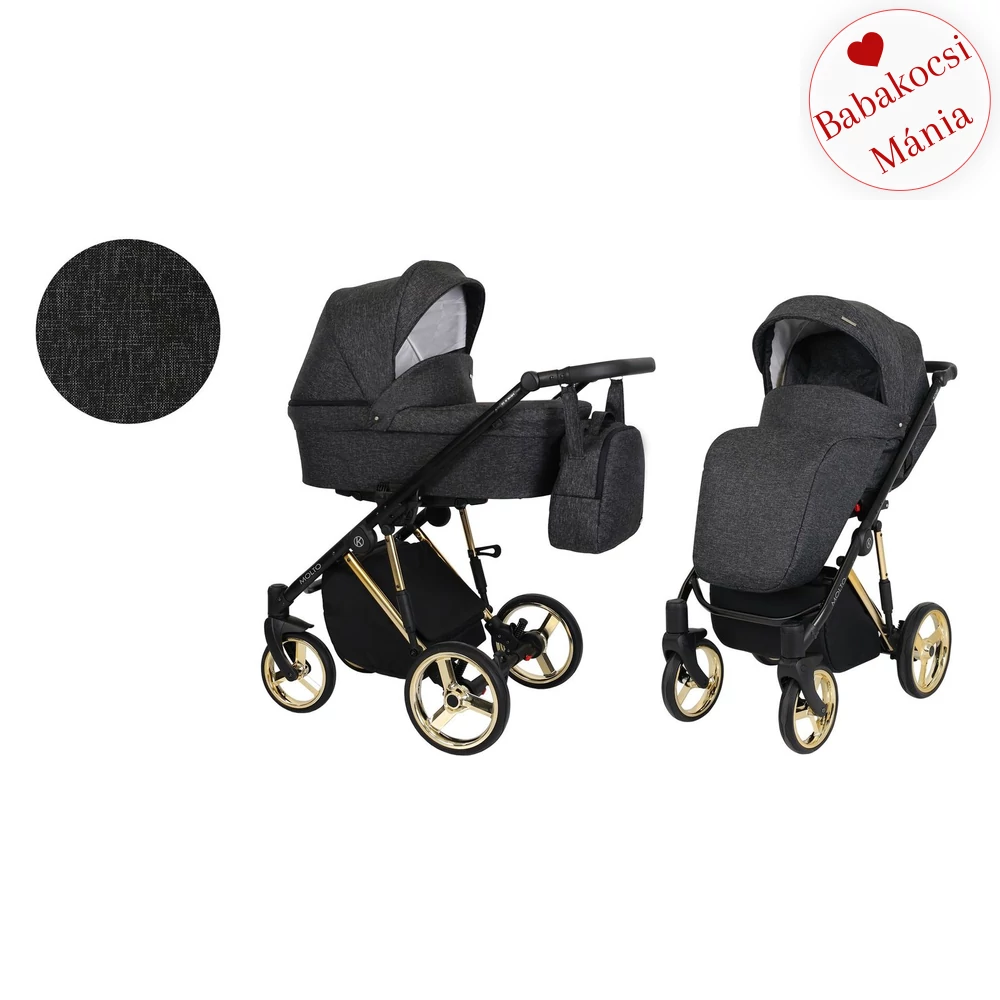 Kétfunkciós babakocsi Kunert Molto Premium 2in1 - fekete