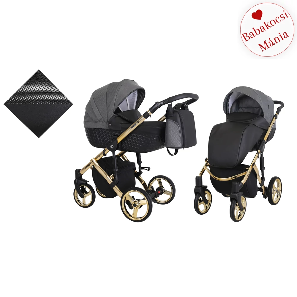 Babakocsi - Kunert Tiaro Premium 2in1 - Grafit-fekete
