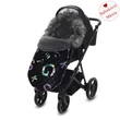 Kép 1/2 - Bundazsák babakocsiba - Berry Baby Fluffy - fekete színes fényes betűkkel