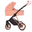Kép 1/12 - BabyActive alumínium vázas babakocsi: MUSSE ULTRA - Apricot - rózsa arany vázzal