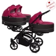 Kép 1/10 - BabyActive ikerbabakocsi hármasikrek számára: Trippy Amarant
