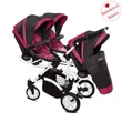 Kép 7/10 - Ikerbabakocsi hármasikrek számára - BabyActive Trippy PREMIUM 2in1 - Amarant