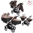 Kép 2/10 - Ikerbabakocsi hármasikrek számára - BabyActive Trippy PREMIUM 2in1 - Beige