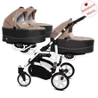 Kép 6/10 - Ikerbabakocsi hármasikrek számára - BabyActive Trippy PREMIUM 2in1 - Beige
