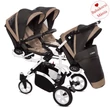 Kép 7/10 - Ikerbabakocsi hármasikrek számára - BabyActive Trippy PREMIUM 2in1 - Beige