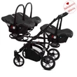 Kép 5/10 - Ikerbabakocsi hármasikrek számára - BabyActive Trippy PREMIUM 2in1 - Black