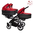 Kép 1/10 - BabyActive ikerbabakocsi hármasikrek számára: Trippy Rosso