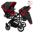 Kép 4/10 - Ikerbabakocsi hármasikrek számára - BabyActive Trippy PREMIUM 2in1 - Rosso