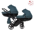 Kép 1/9 - Ikerbabakocsi zöld színben - Junama Diamond Basic DUO SLIM