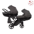 Kép 1/9 - Ikerbabakocsi grafit színben - Junama Diamond Basic DUO SLIM