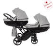 Kép 1/9 - Ikerbabakocsi szürke színben - Junama Diamond Basic DUO SLIM