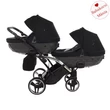 Kép 1/9 - Junama többfunkciós ikerbabakocsi - DIAMOND S-Line DUO SLIM - 03 fekete ezüst