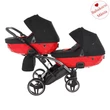 Kép 1/9 - Junama többfunkciós ikerbabakocsi - DIAMOND S-Line DUO SLIM - 01 fekete piros