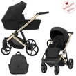 Kép 1/3 - Kunert Arizo Premium alumínium vázas 2in1 babakocsi: 01 Black