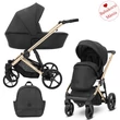 Kép 1/3 - Kunert Arizo Premium alumínium vázas 2in1 babakocsi: Black ECO