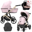 Kép 1/3 - Kunert Arizo Premium alumínium vázas multifunkciós babakocsi: Pink Eco