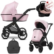 Kép 1/3 - Kunert Brav alumínium vázas 3in1 babakocsi: 15 Baby Pink Eco