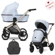 Kép 1/3 - Kunert Brav alumínium vázas 2in1 babakocsi: 14 Baby Blue Eco
