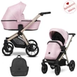 Kép 1/3 - Kunert Brav alumínium vázas 2in1 babakocsi: 15 Baby Pink Eco