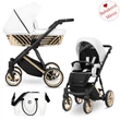 Kép 1/6 - Kunert Ivento PREMIUM GLAM többfunkciós alumínium vázas babakocsi: White Pearl