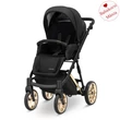Kép 4/6 - Babakocsi - Kunert Ivento PREMIUM GLAM 3in1 - 17 Black Pearl - eco bőr