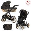 Kép 1/6 - Kunert Ivento PREMIUM GLAM többfunkciós alumínium vázas babakocsi: Black Style