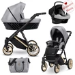 Kép 1/3 - Multifunkciós babakocsi - Kunert Ivento PREMIUM 3in1 - 14 Grey Metalic 