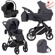 Kép 1/6 - Multifunkciós babakocsi Kunert Lazzio Premium 3in1 - hordozóval - 08 antracit